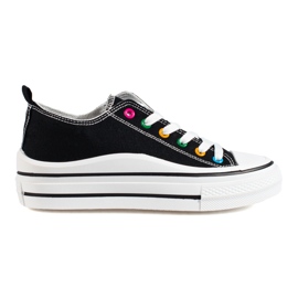 Deportivas mujer plataforma Shelovet negro