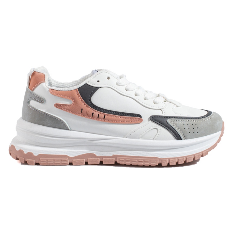Zapatillas de mujer con suela gruesa Shelovet blanco.