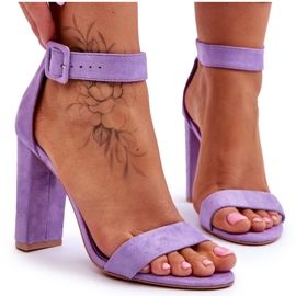 Sandalias Tacón Ante Jacqueline Morado violeta Sandalias Tacón Ante Jacqueline Morado violeta