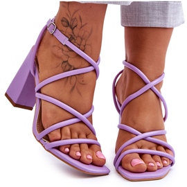 Sandalias Clásicas Tacón Alto Lucetta Morado violeta
