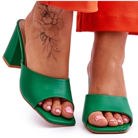 Pantuflas Clásicas Mujer Loara Piel Verde
