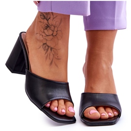 Pantuflas Clásicas Mujer Piel Negras Loara negro