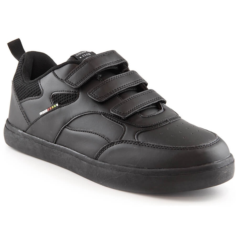 Deportivas de hombre American Club 148/23 negras con velcro negro
