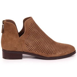 Botas primavera caladas Vinceza ante beige