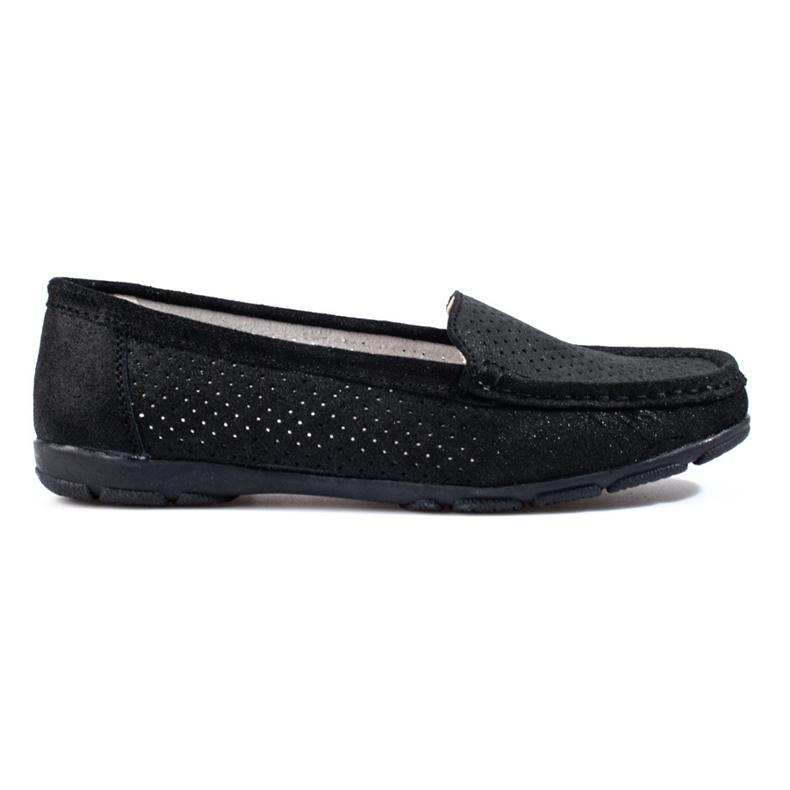 Mocasines de mujer Vinceza de piel negra negro
