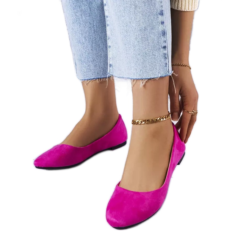 Bailarinas en gamuza ecológica rosas de Donatien rosado Bailarinas en gamuza ecológica rosas de Donatien rosado