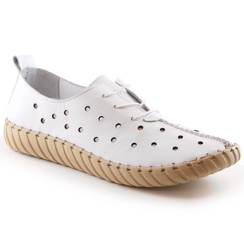 Zapatos mujer piel calados cómodos blanco Artiker 48C0567 Zapatos mujer piel calados cómodos blanco Artiker 48C0567