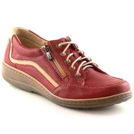 Zapatos mujer piel comodos rojo Helios 411