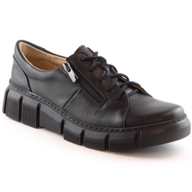 Zapatos mujer comodos piel negro Helios 413