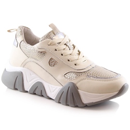 Deportivas mujer piel beige Filippo DP4516