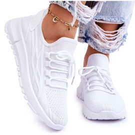 FB2 Zapatillas deportivas sin cordones para mujer White Rosett blanco