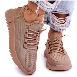 FB2 Zapatillas sin Cordones para Mujer Beige Oscuro Rosett marrón