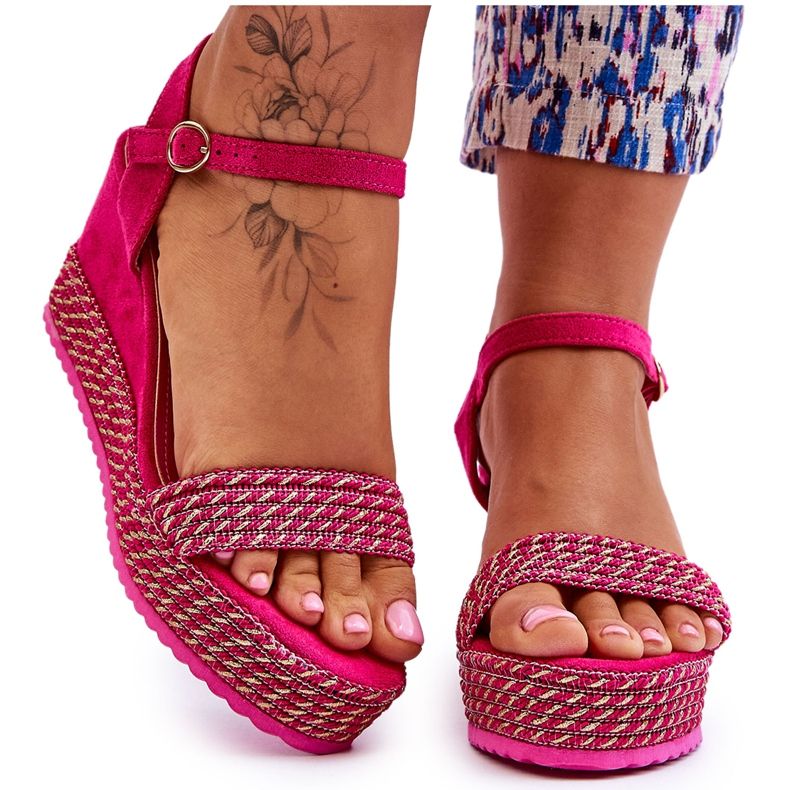 Sandalias Clasicas Mujer Cuña Fucsia Malmo rosado Sandalias Clasicas Mujer Cuña Fucsia Malmo rosado