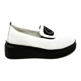 Filippo Zapatos de mujer de cuero con estilo blanco DP4572/23 WH