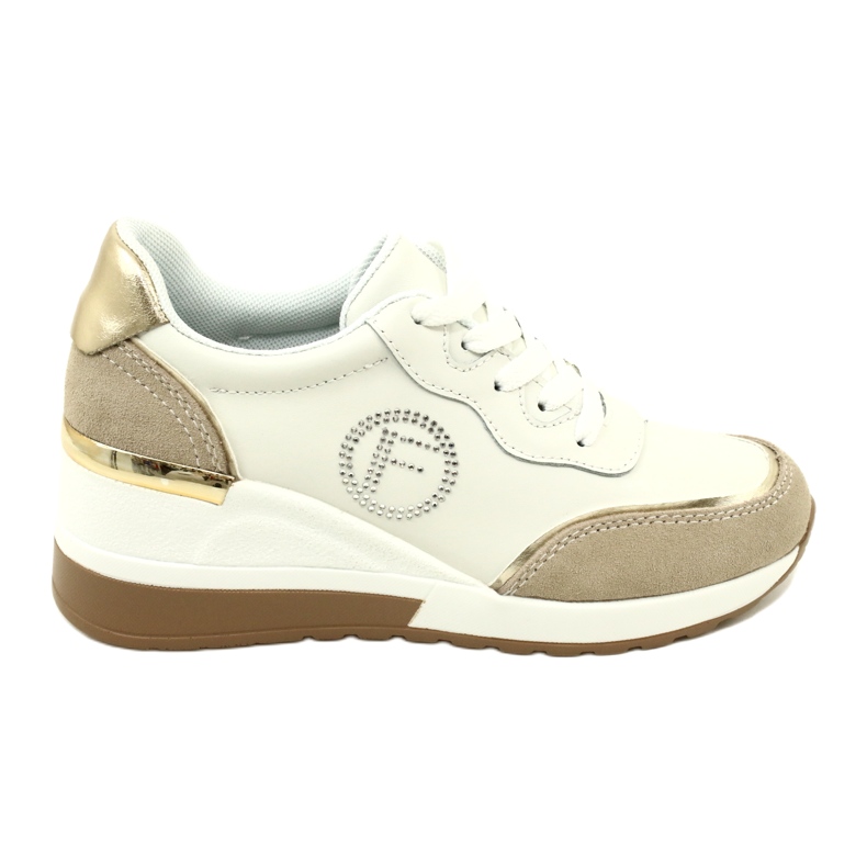 Filippo DP4660/23 WH BE Calzado deportivo con cordones de mujer Blanco y Beige Filippo DP4660/23 WH BE Calzado deportivo con cordones de mujer Blanco y Beige