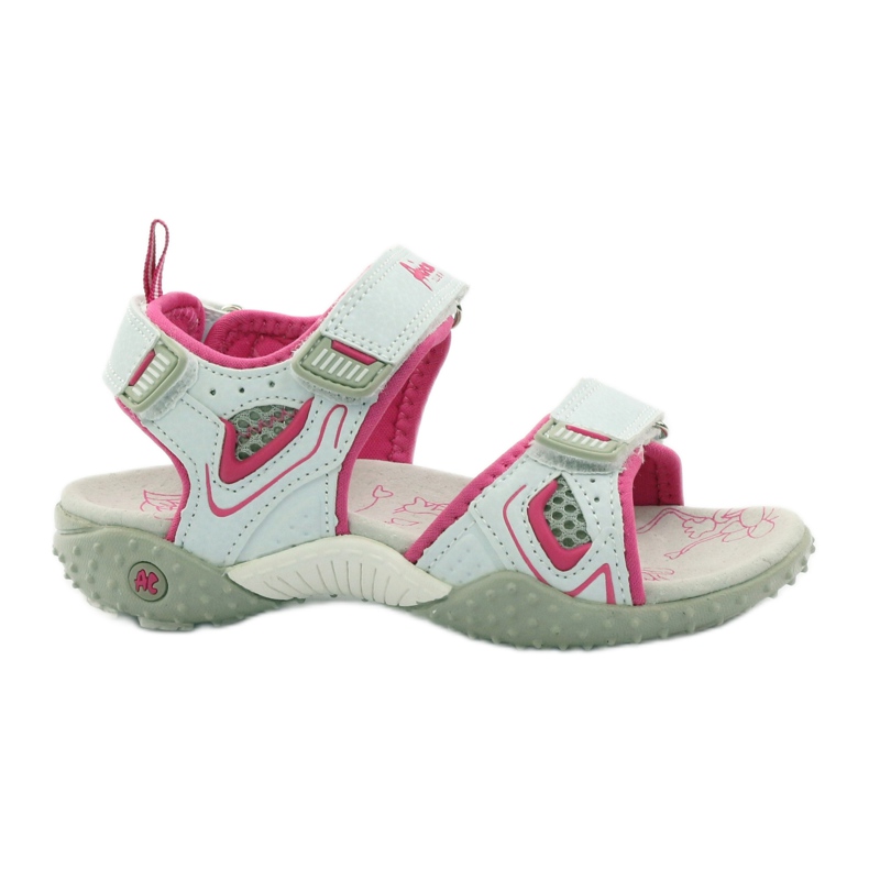 American Club Sandalias deportivas para niña American 1617 blanco rosado