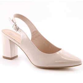 Sandalias mujer charol beige Sergio Leone SK162