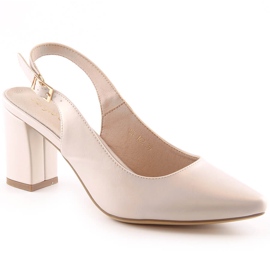 Sandalias de mujer en el puesto beige perla Sergio Leone SK162