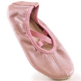 Bailarinas de piel niña para bailar con gomas rosa Nazo NB02 rosado