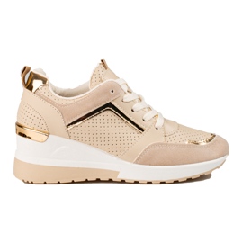 Deportivas cuña mujer Shelovet beige