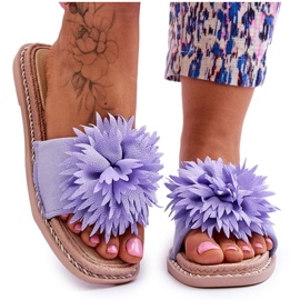 Pantuflas De Mujer En Ante Con Adorno Giorgia Morado violeta Pantuflas De Mujer En Ante Con Adorno Giorgia Morado violeta