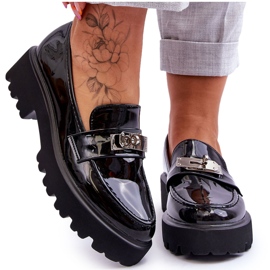 FJ1 Mocasines Lacados Con Adorno Plataforma Black Glory negro