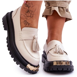 Lonisa Mocasines Clásicos Con Borlas Lonis Beige