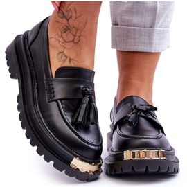 Mocasines Clásicos Con Borlas Lonisa Negro Lonisa