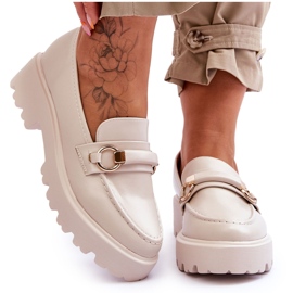 FJ1 Mocasines Mujer Piel Beige Camerin
