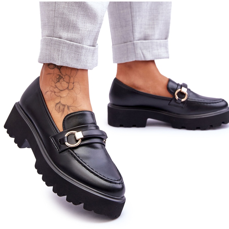 Mocasines Mujer Piel Negro Camerin