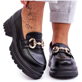 FJ1 Mocasines Mujer Piel Sin Cordones Negro Albie FJ1 Mocasines Mujer Piel Sin Cordones Negro Albie