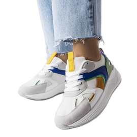 Deportivas blancas de mezcla de materiales de Riel blanco