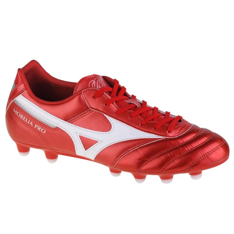 Mizuno Morelia Ii Pro Md M P1GA221360 zapatos de fútbol rojo naranjas y tintos