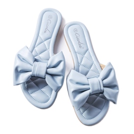 BM Elegantes sandalias azules con lazo de Garnier