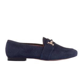 Marco Shoes mocasines dorados azul