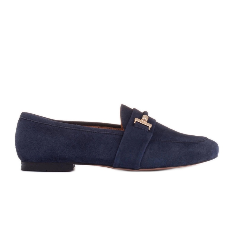 Marco Shoes mocasines dorados azul