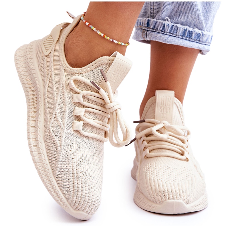 Zapatillas sin cordones para mujer Big Star LL274714 Beige Zapatillas sin cordones para mujer Big Star LL274714 Beige