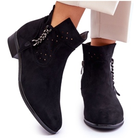 Vinceza Botas Mujer Cremallera Ante Negro Belliano