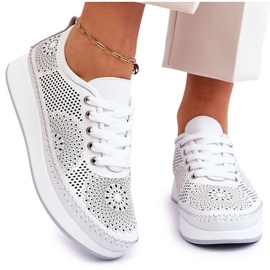 Vinceza Deportivas Mujer Piel Caladas Blanco Marea