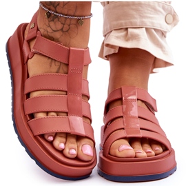 Sandalias Veganas De Mujer Con Velcro ZAXY JJ285016 Rosa Sucio