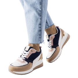 Zapatillas beige y azul marino de Mireault