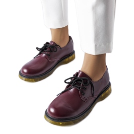 BM Botas bovver Parfait burdeos rojo