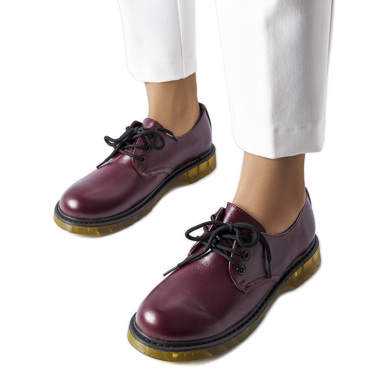 BM Botas bovver Parfait burdeos rojo