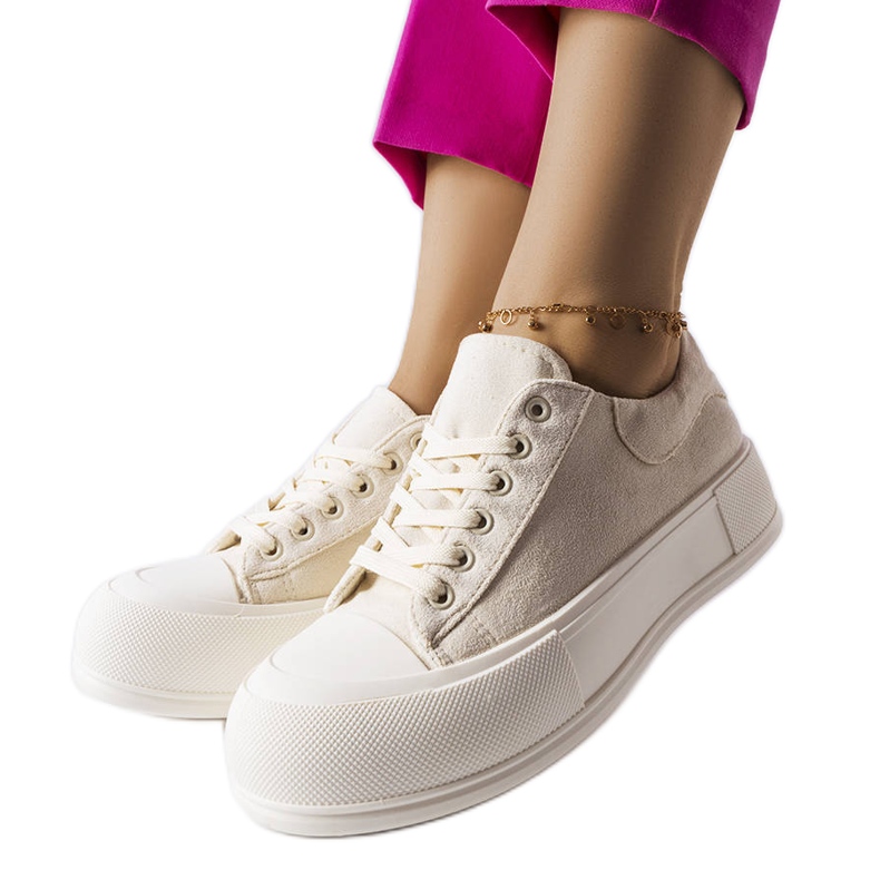 BM Zapatillas beige con plataforma de Agathe