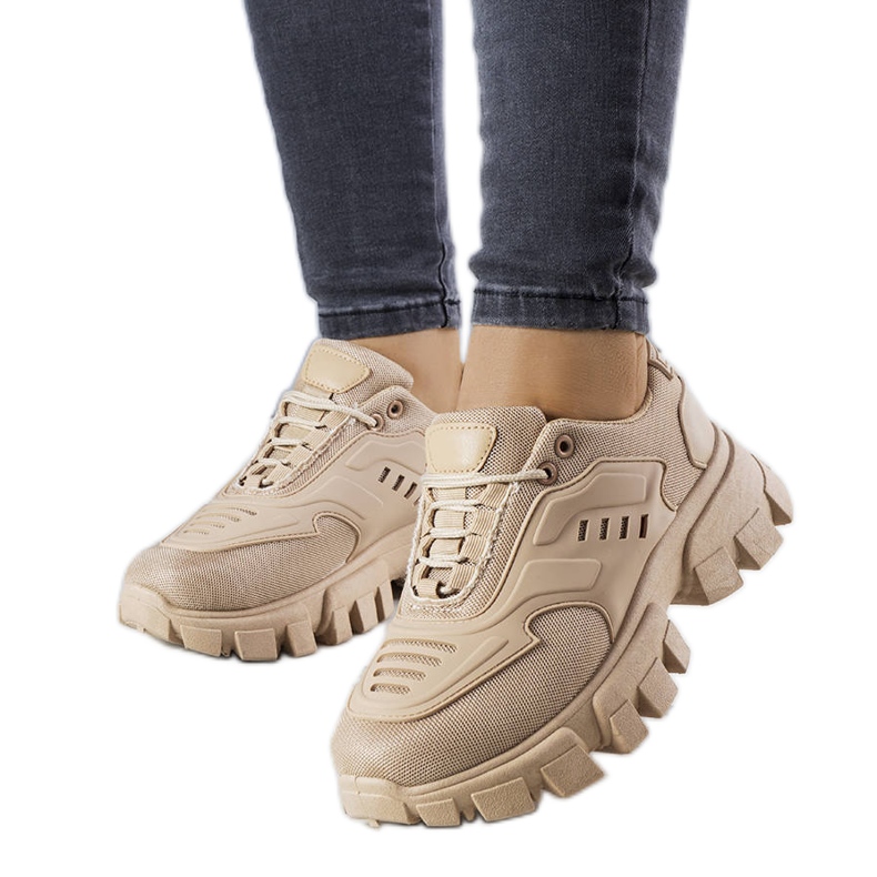 Zapatillas marrones con suela maciza de Inez marrón Zapatillas marrones con suela maciza de Inez marrón