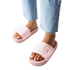 BM Pantuflas rosas con velcro de Aleron rosado