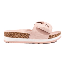 Zapatillas de estar por casa vinceza rosa con plataforma rosado