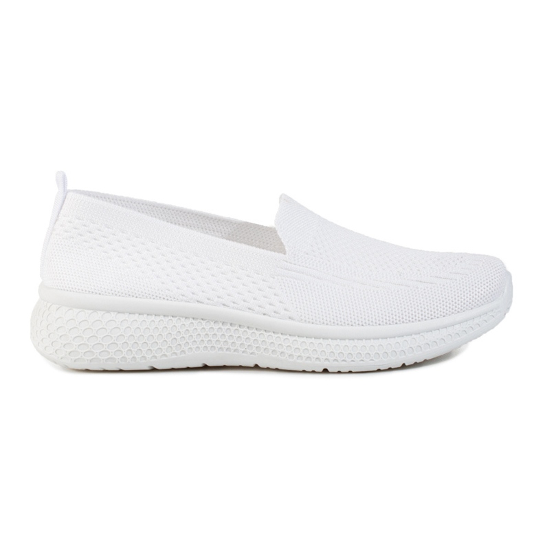 Slip on de mujer de tejido con suela gruesa Black Shelovet blanco