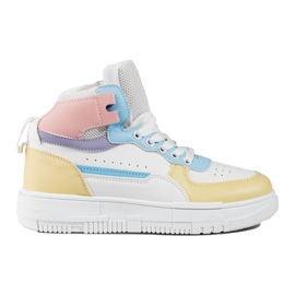 Zapatillas altas de mujer Shelovet multicolor blanco