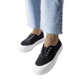 Zapatillas slip-on negras de Rabican negro